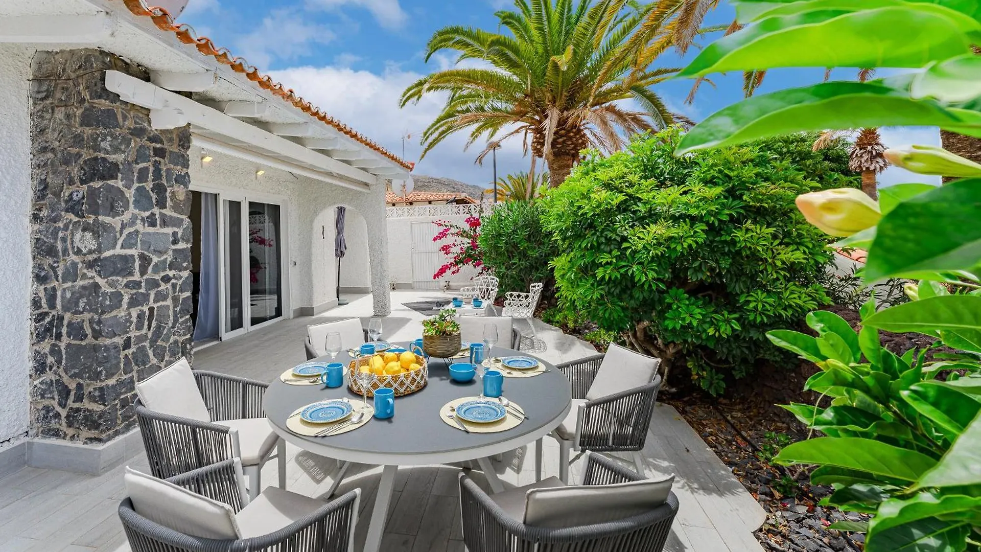 Private Holiday House With Ocean View Garden 7Min To Bahia Beach Costa Adeje Spain